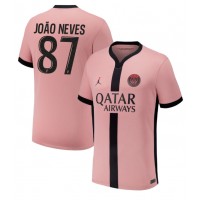 Camiseta Paris Saint-Germain Joao Neves #87 Tercera Equipación Replica 2024-25 mangas cortas